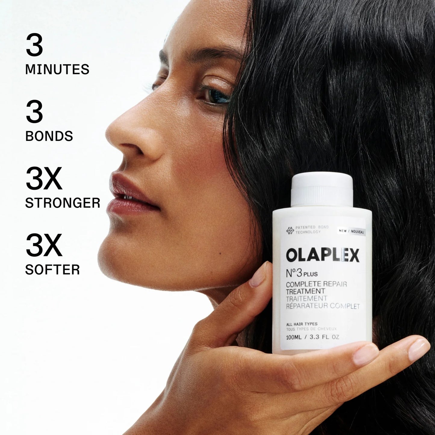 Olaplex N°.3PLUS Complete Repair Treatment: 3-minute Pre-shampoo Treatment to Immediately Repair Hair Damage for Softer, Stronger Hair | For Coily, Curly, Straight, and Wavy